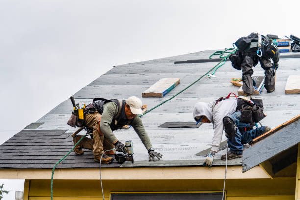 Professional Gutter Installation technician working in Adamsville, TN